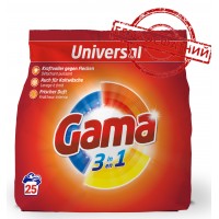 Стиральный порошок Gama 3в1 Универсальный, 1.5 кг (25 стирок)